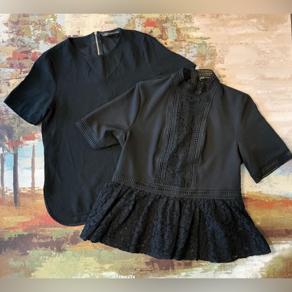 ZARA - 2 black Tops Bundles